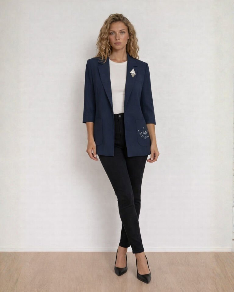 Emma Yazlık Blazer Ceket - LACİVERT