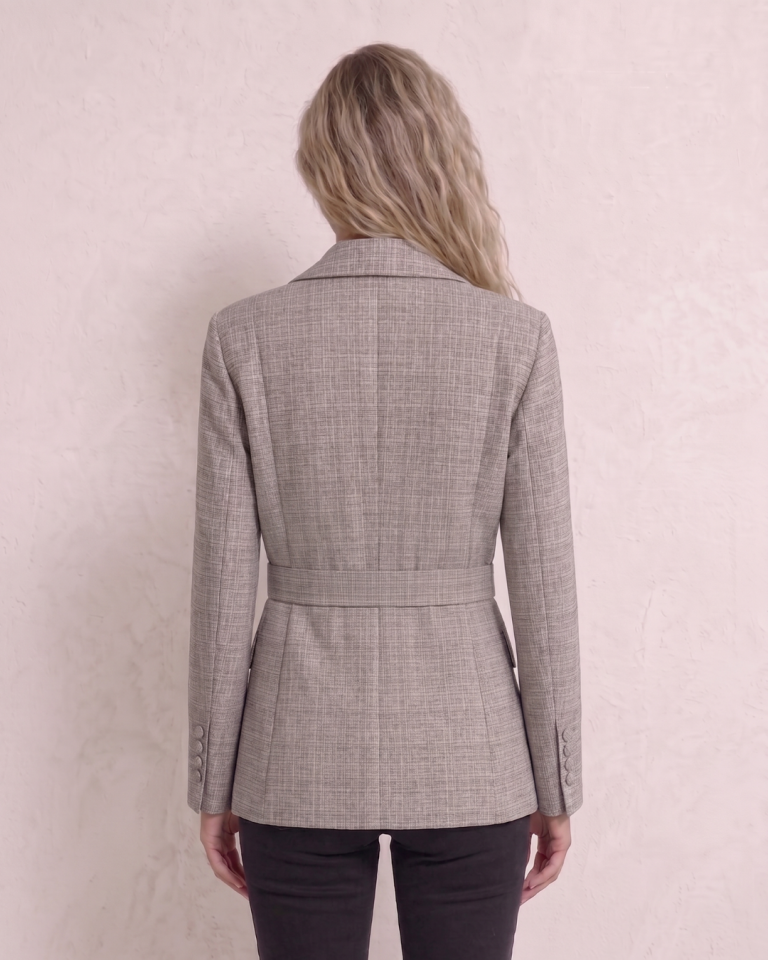 Lina Yazlık Mavi Şık Blazer Ceket