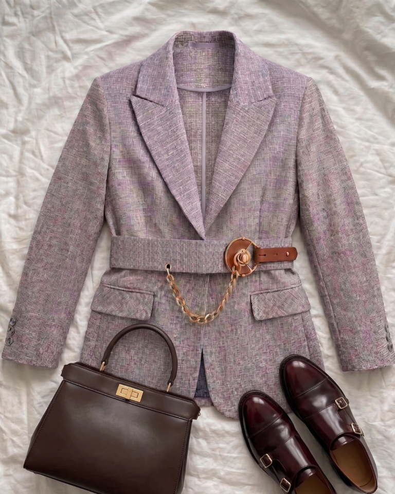 Lina Yazlık Mavi Şık Blazer Ceket