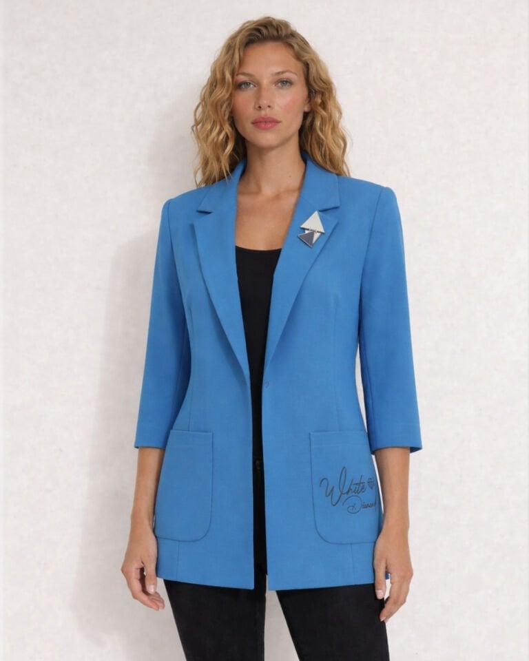 Emma Yazlık Blazer Ceket - İNDİGO