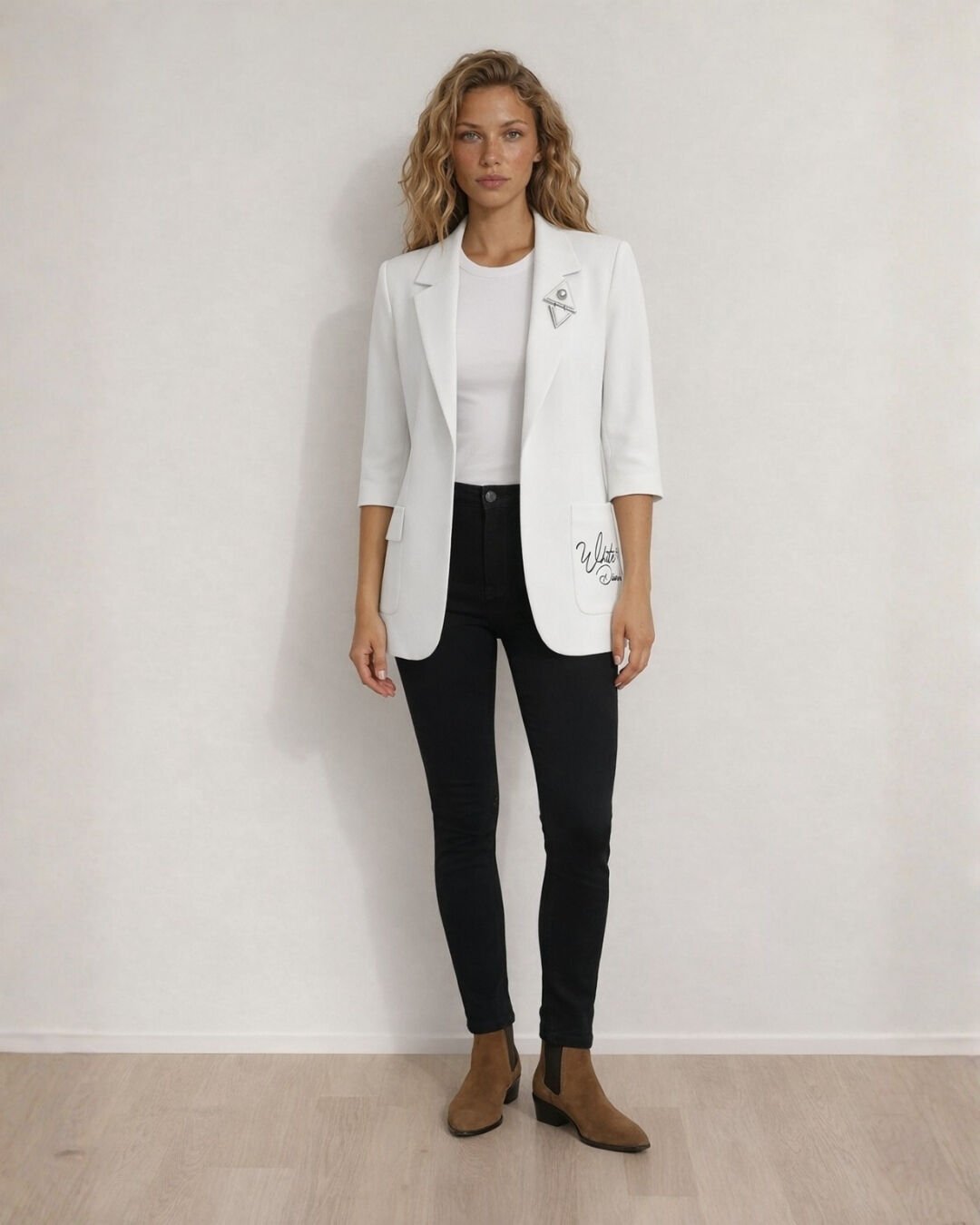 Terra Blazer Ceket - BEYAZ