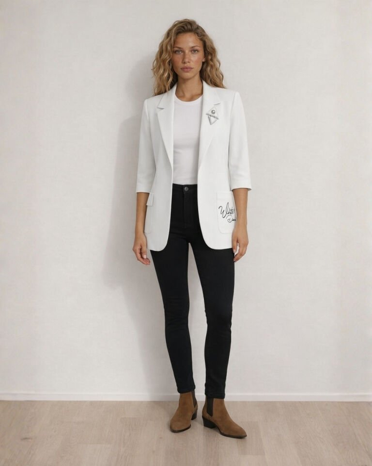 Terra Blazer Ceket - BEYAZ