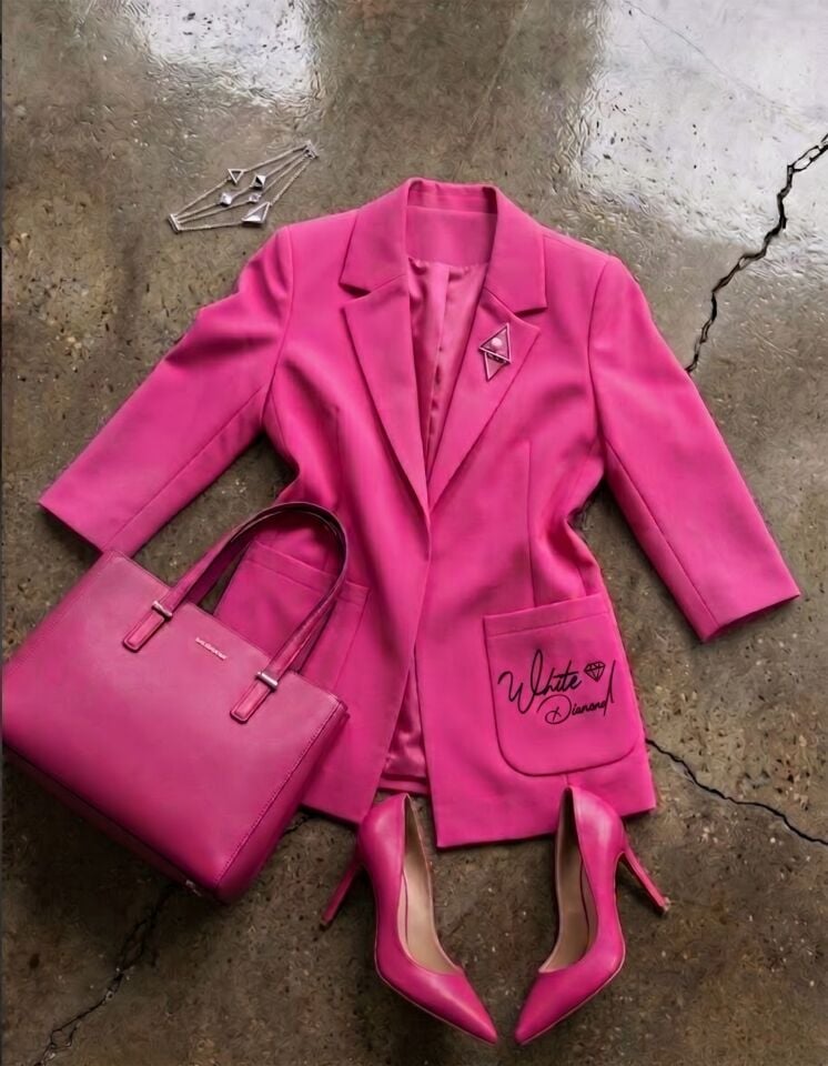 Emma Yazlık Blazer Ceket - PEMBE