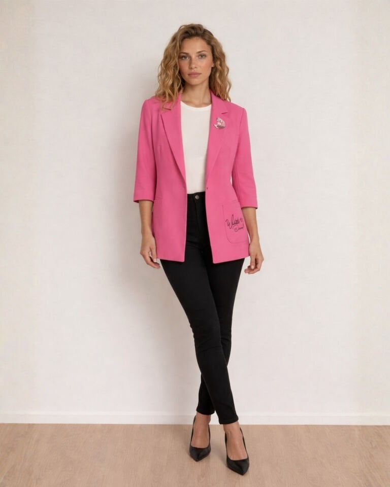 Emma Yazlık Blazer Ceket - PEMBE
