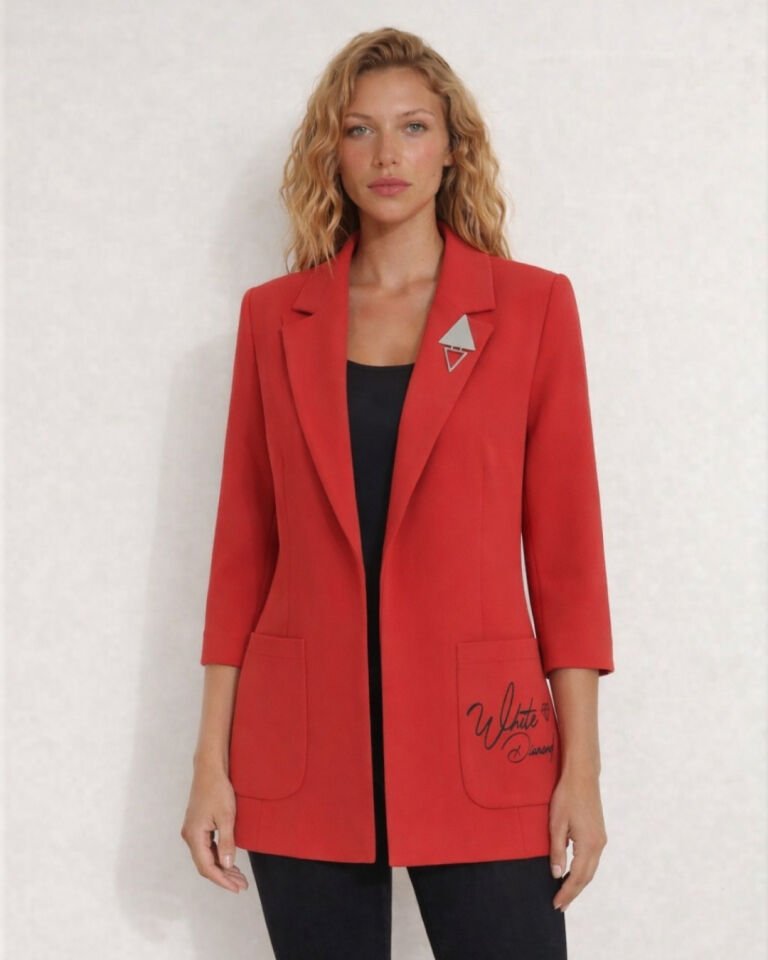 Terra Blazer Ceket - KIRMIZI