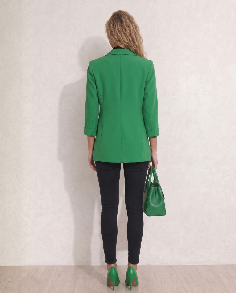 Emma Yazlık Blazer Ceket - YEŞİL