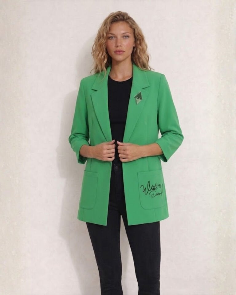 Emma Yazlık Blazer Ceket - YEŞİL