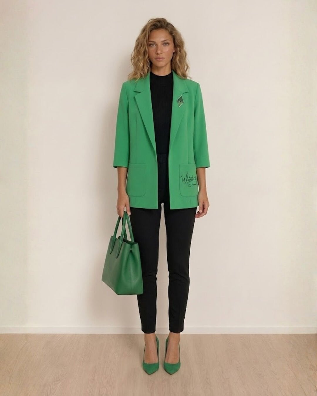 Emma Yazlık Blazer Ceket - YEŞİL