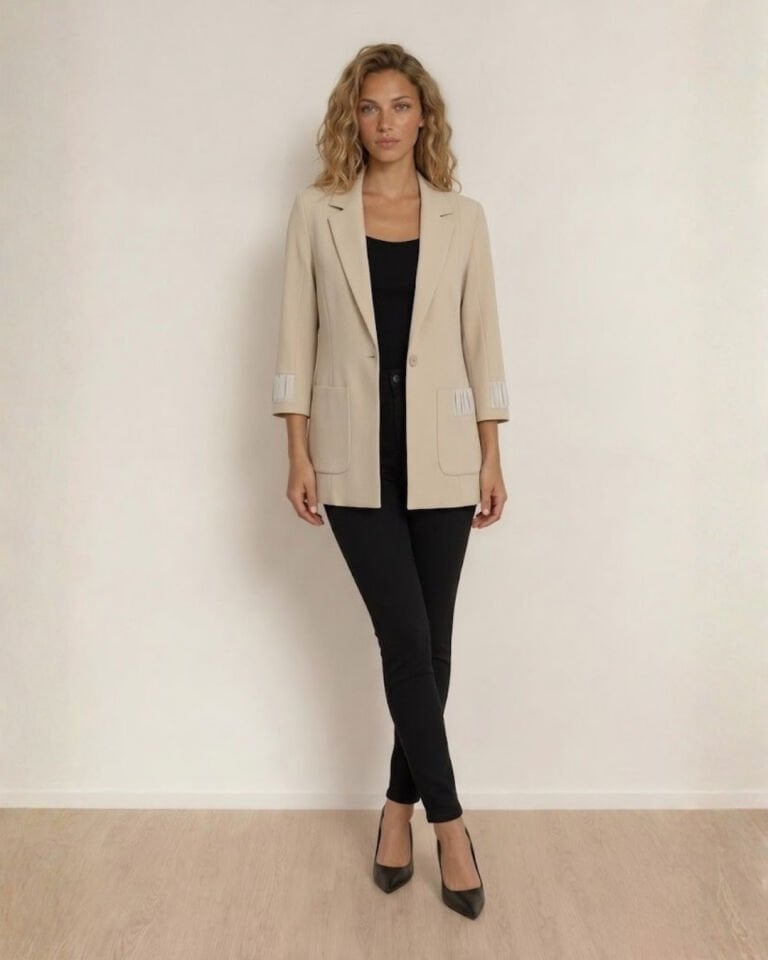 Ava Yazlık Blazer Ceket - BEJ