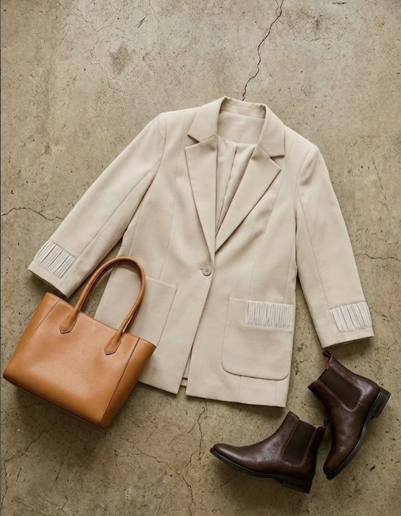 Ava Yazlık Blazer Ceket - BEJ