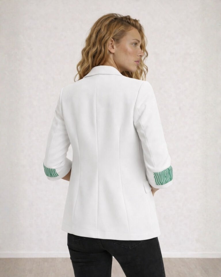Ava Yazlık Blazer Ceket - BEYAZ