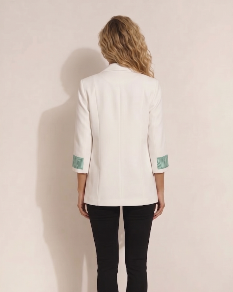 Ava Yazlık Blazer Ceket - BEYAZ