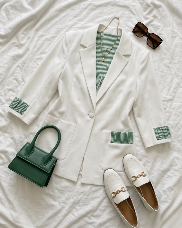 Ava Yazlık Blazer Ceket - BEYAZ