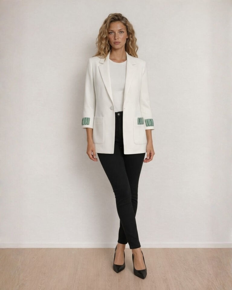 Ava Yazlık Blazer Ceket - BEYAZ