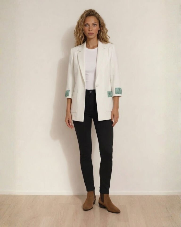 Ava Yazlık Blazer Ceket - BEYAZ