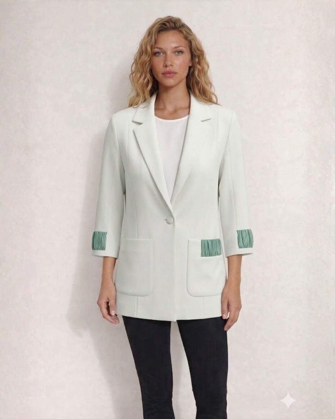 Ava Yazlık Blazer Ceket - BEYAZ
