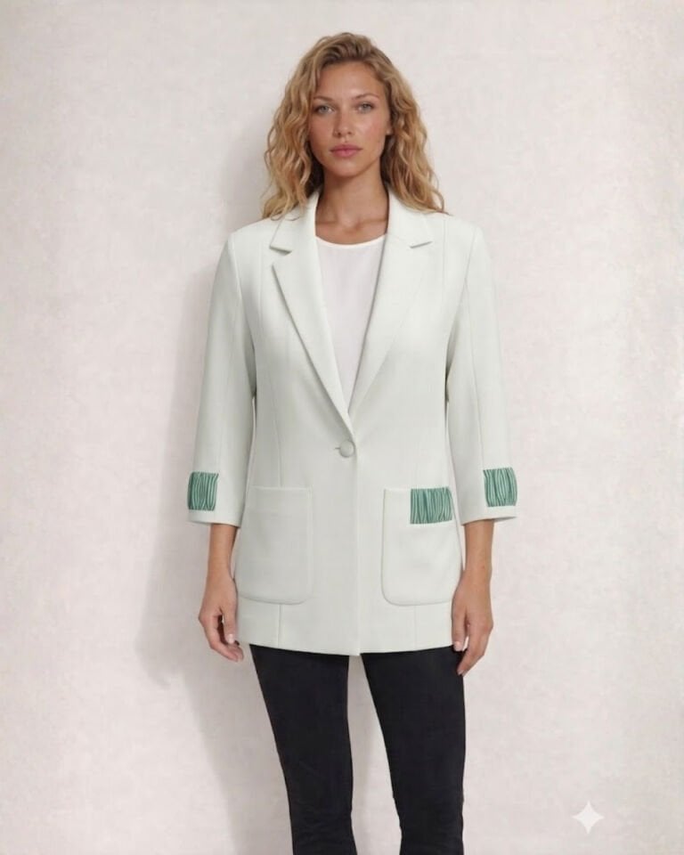 Ava Yazlık Blazer Ceket - BEYAZ