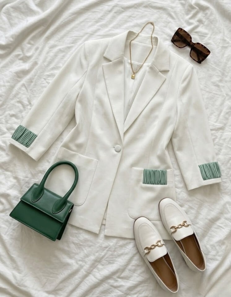 Ava Yazlık Blazer Ceket - BEYAZ