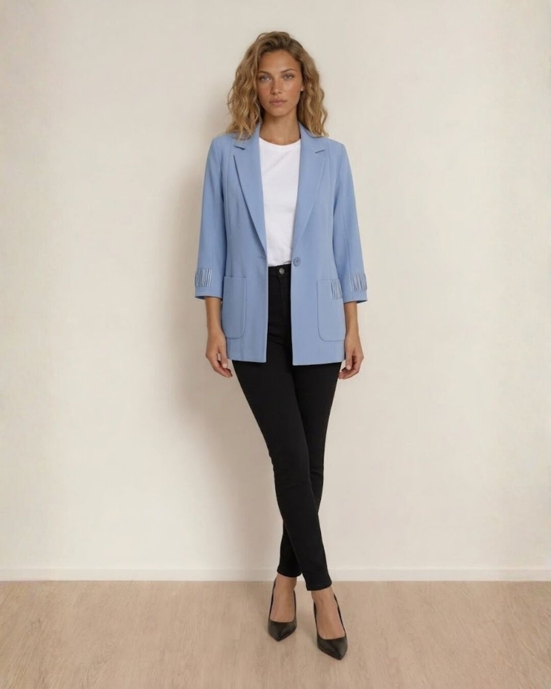 Ava Yazlık Blazer Ceket - BUZ MAVİ