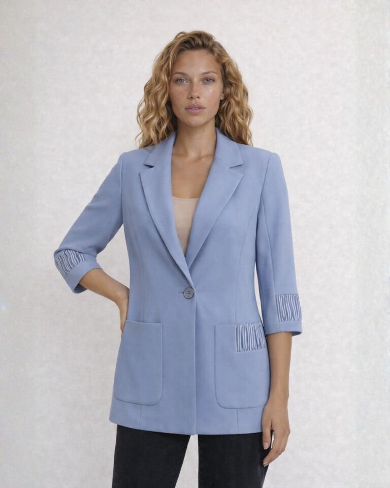 Ava Yazlık Blazer Ceket - BUZ MAVİ