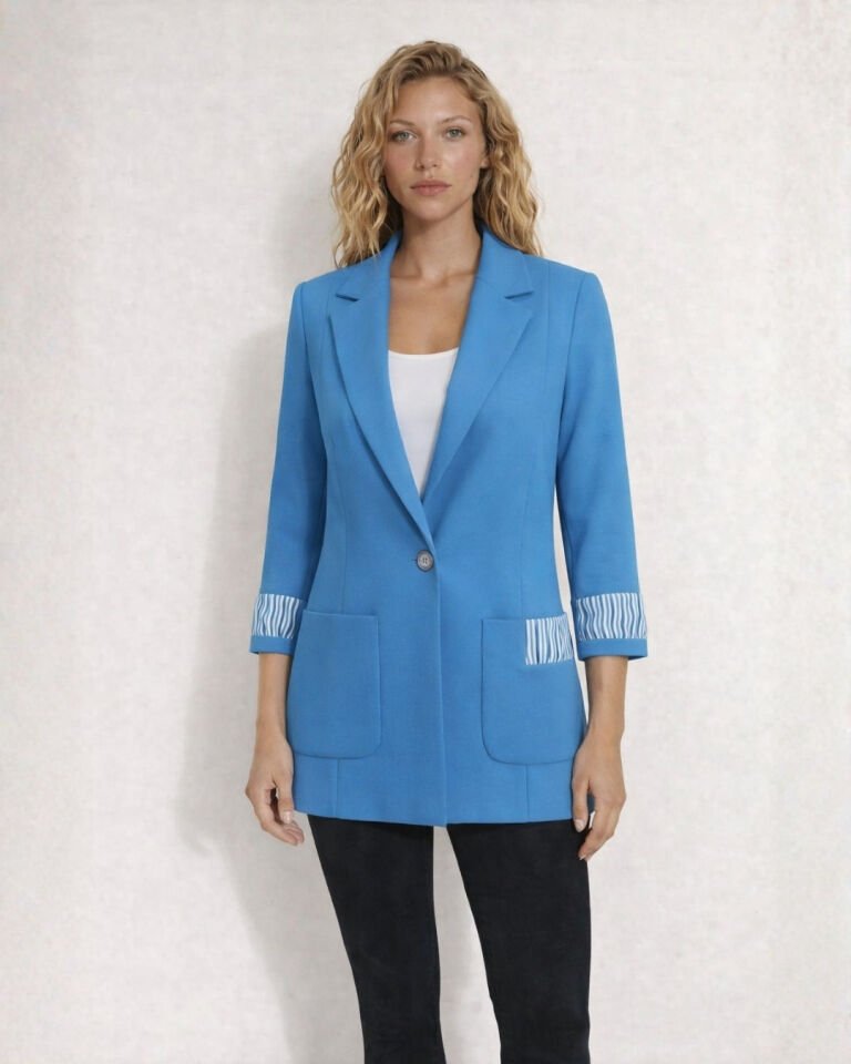 Ava Yazlık Blazer Ceket - İNDİGO