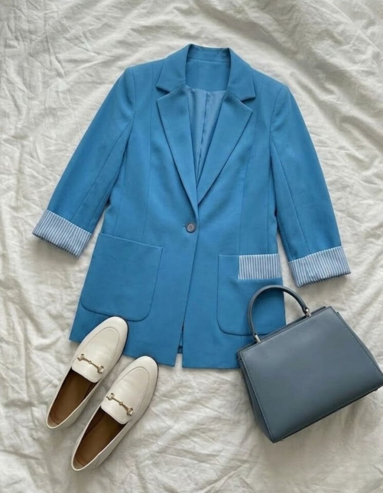 Ava Yazlık Blazer Ceket - İNDİGO