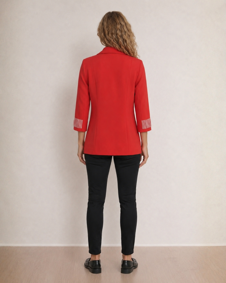 Ava Yazlık Blazer Ceket - KIRMIZI