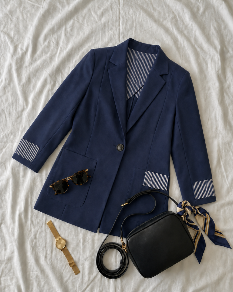Ava Yazlık Blazer Ceket - LACİVERT