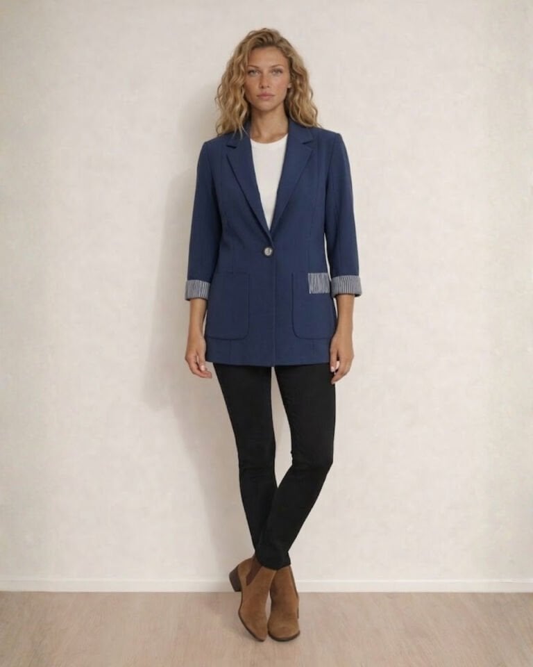 Ava Yazlık Blazer Ceket - LACİVERT