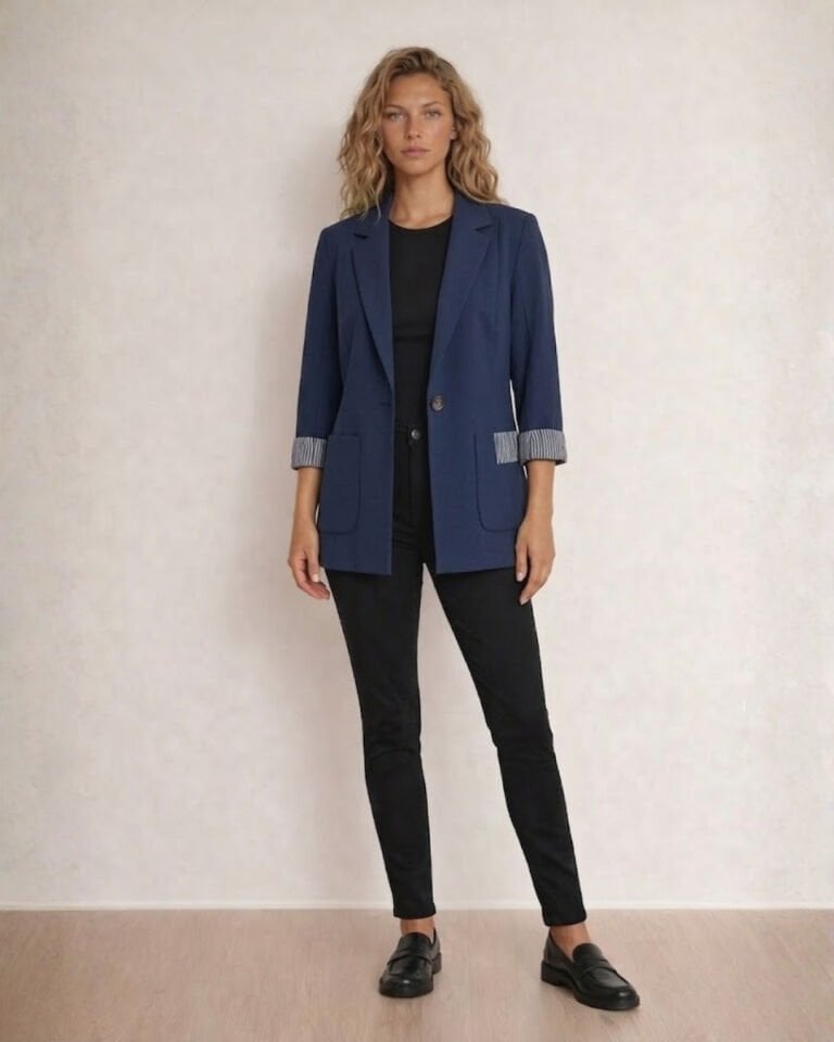 Ava Yazlık Blazer Ceket - LACİVERT