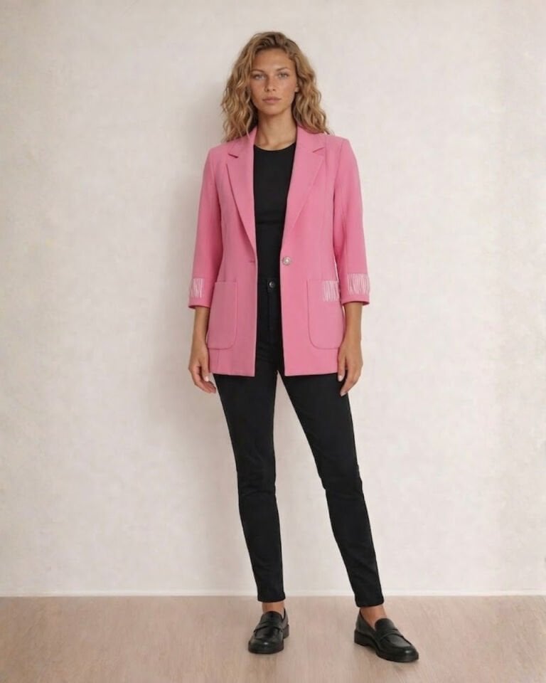 Ava Yazlık Blazer Ceket - PEMBE