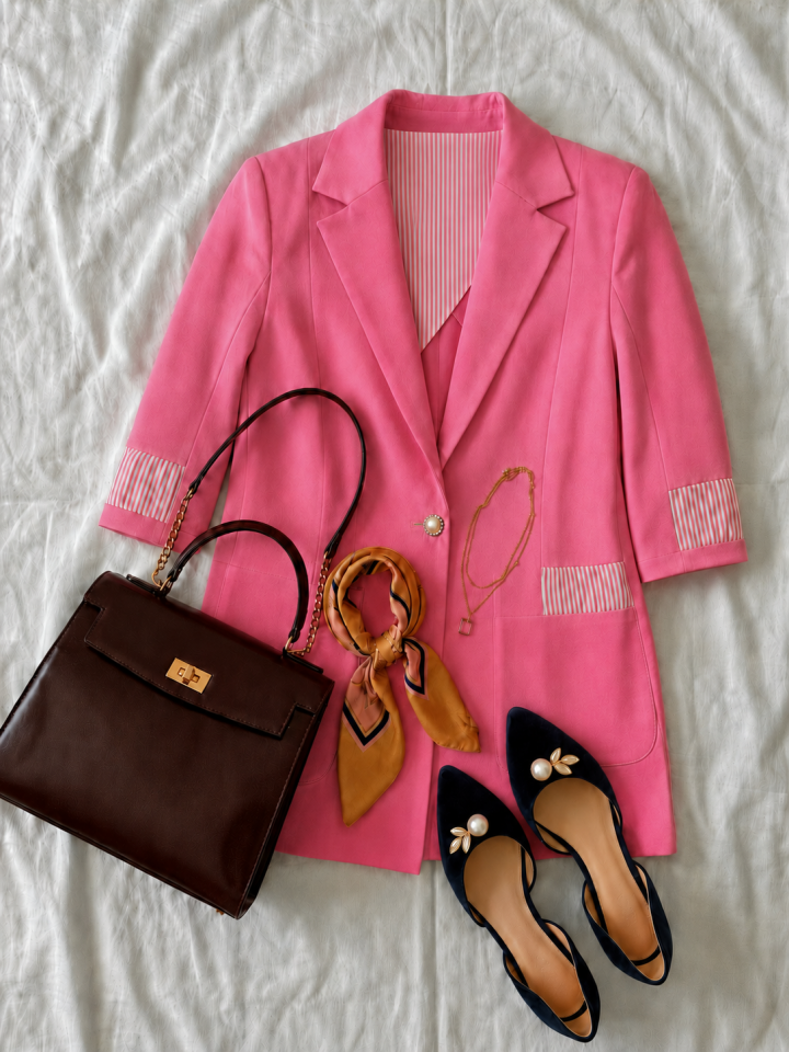 Ava Yazlık Blazer Ceket - PEMBE