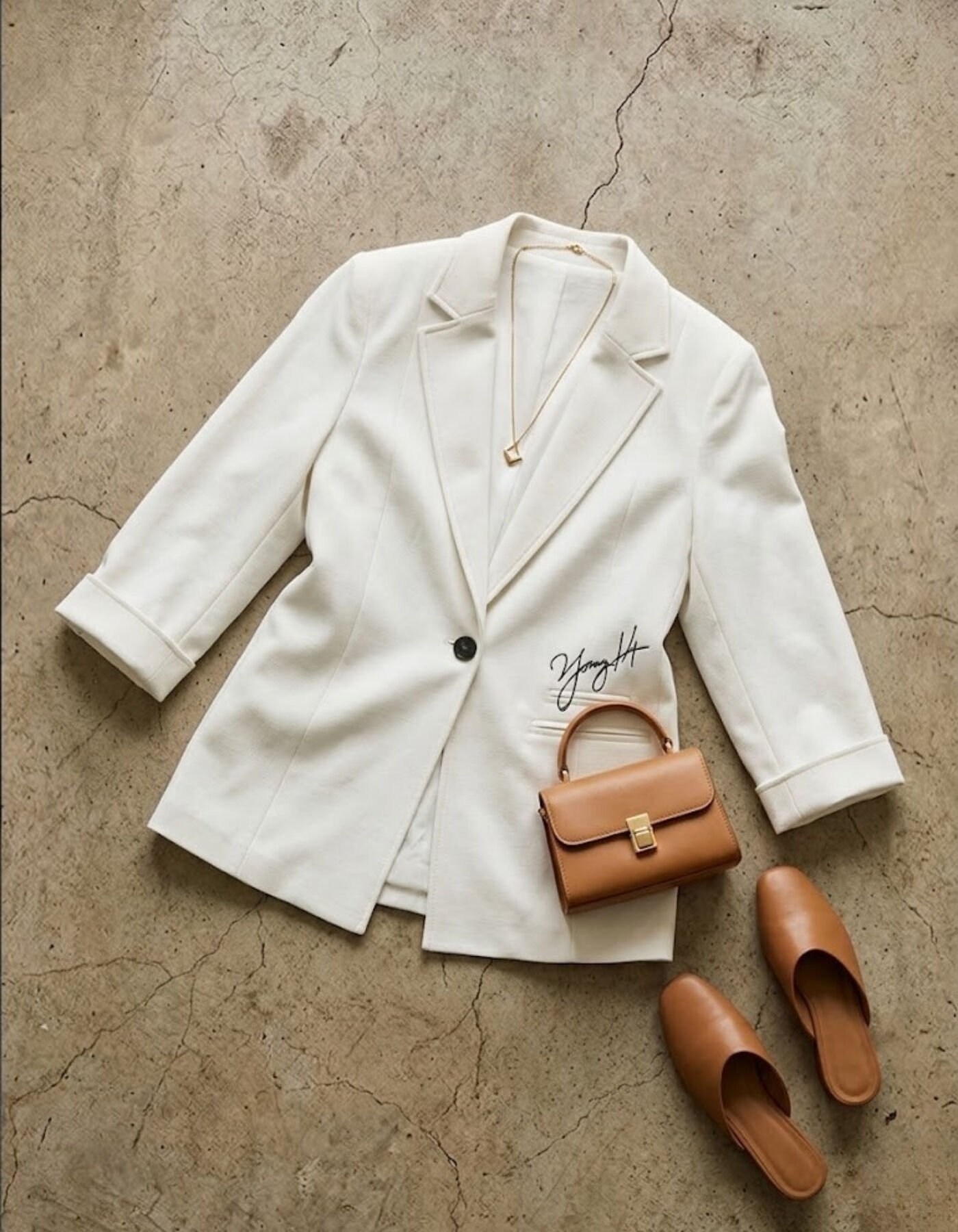 Mary Blazer Ceket - BEYAZ