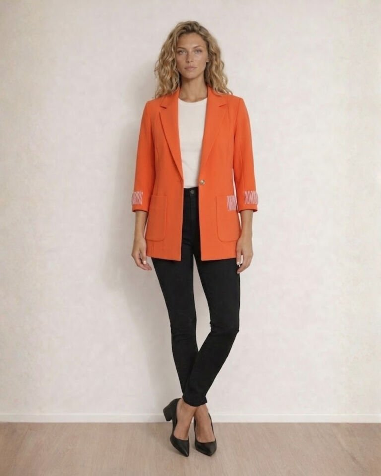 Ava Yazlık Blazer Ceket - TURUNCU