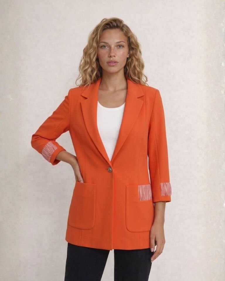 Ava Yazlık Blazer Ceket - TURUNCU