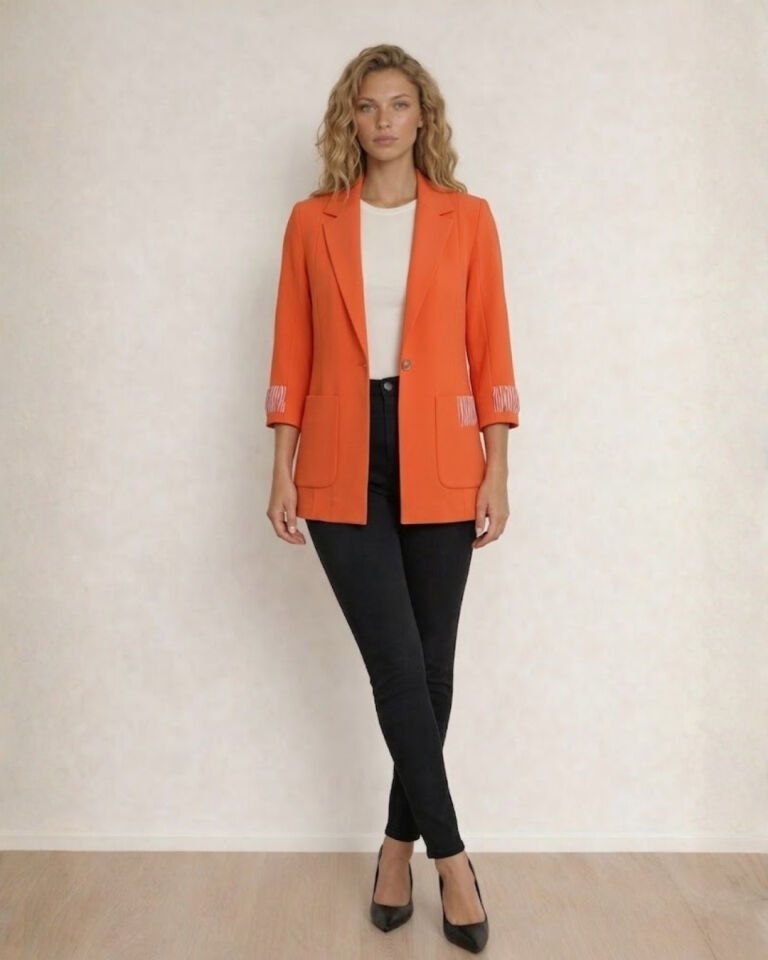Ava Yazlık Blazer Ceket - TURUNCU