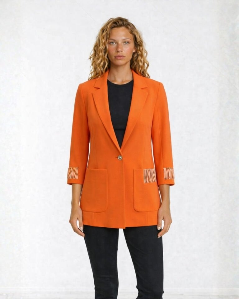 Ava Yazlık Blazer Ceket - TURUNCU