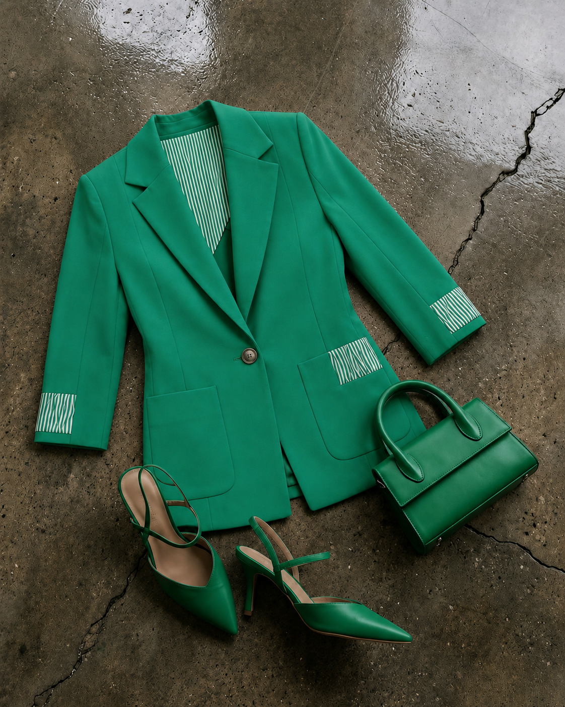 Ava Yazlık Blazer Ceket - YEŞİL