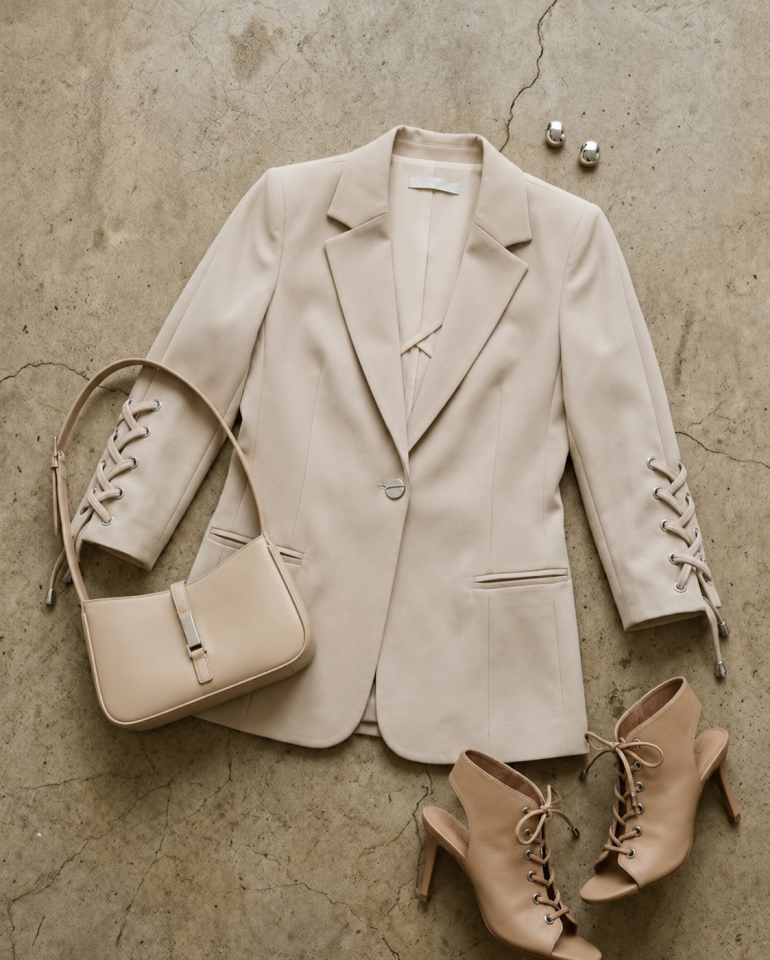 Mia Yazlık Blazer Ceket - BEJ