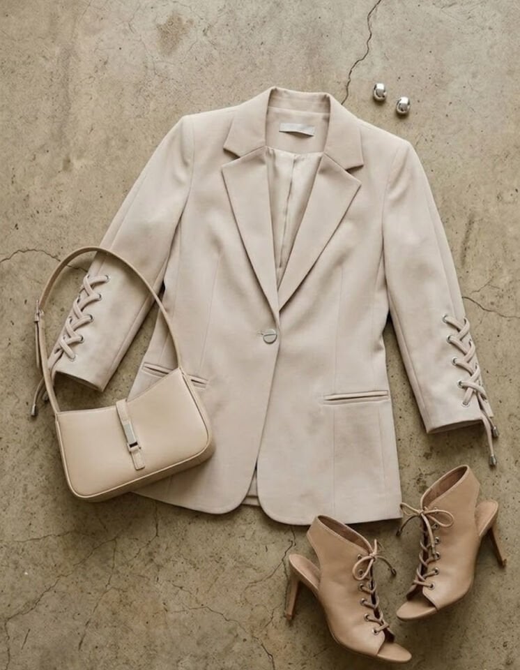 Mia Yazlık Blazer Ceket - BEJ
