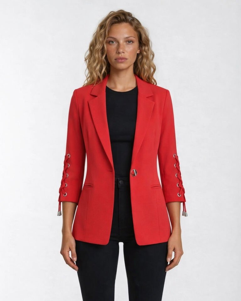 Mia Yazlık Blazer Ceket - KIRMIZI