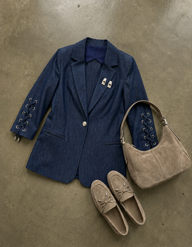Mia Yazlık Blazer Ceket - KOT