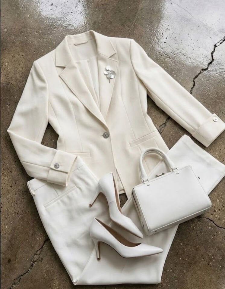 Diya Blazer Ceket - BEYAZ