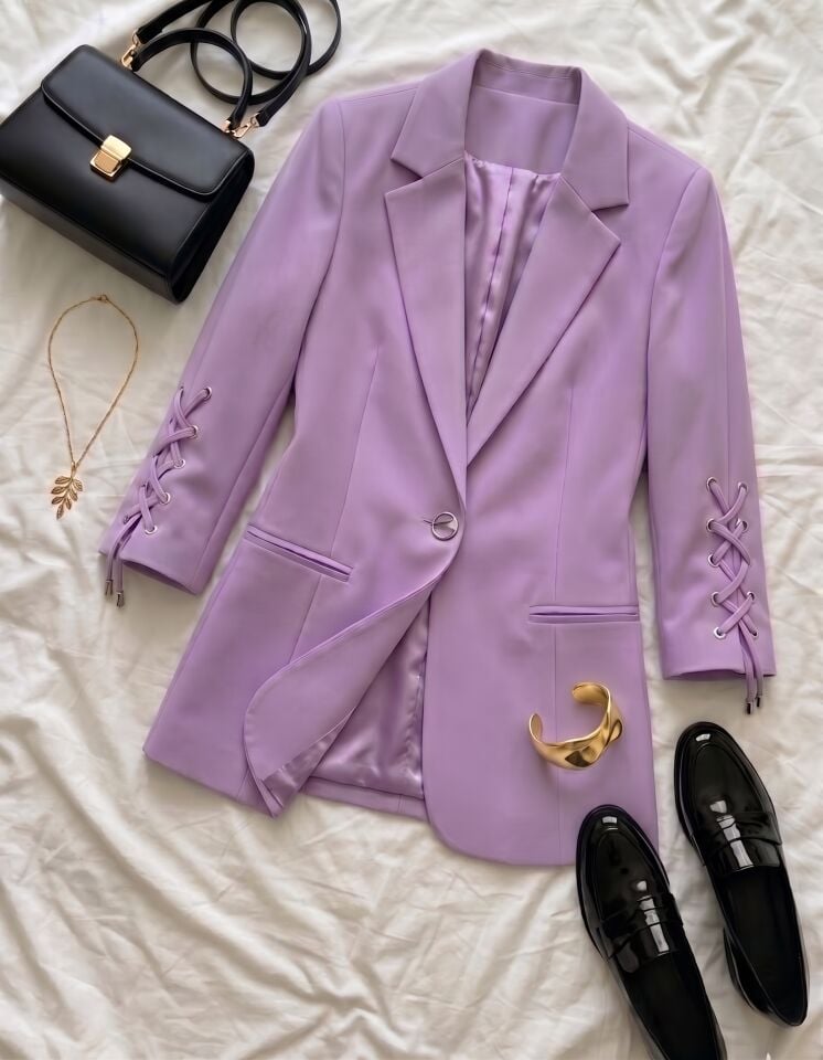 Mia Yazlık Blazer Ceket - LİLA