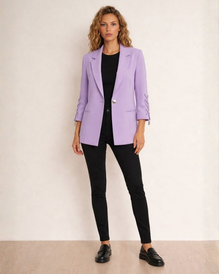 Mia Yazlık Blazer Ceket - LİLA