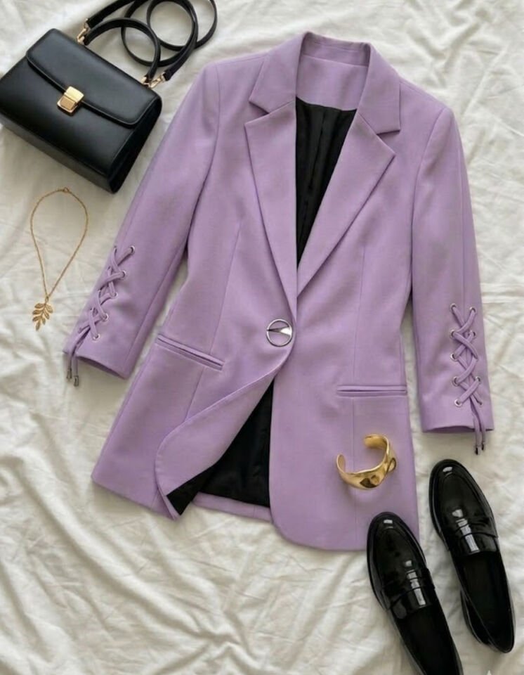 Mia Yazlık Blazer Ceket - LİLA