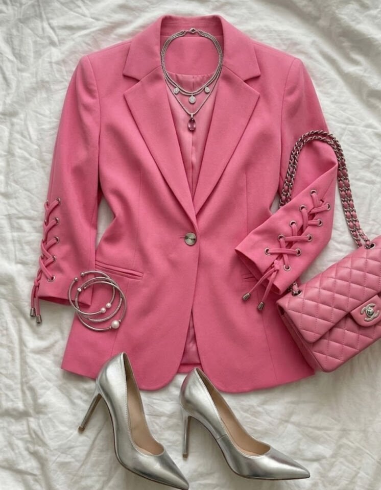 Mia Yazlık Blazer Ceket - PEMBE