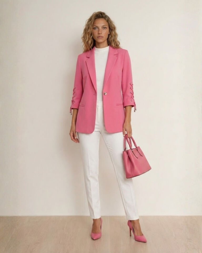 Mia Yazlık Blazer Ceket - PEMBE