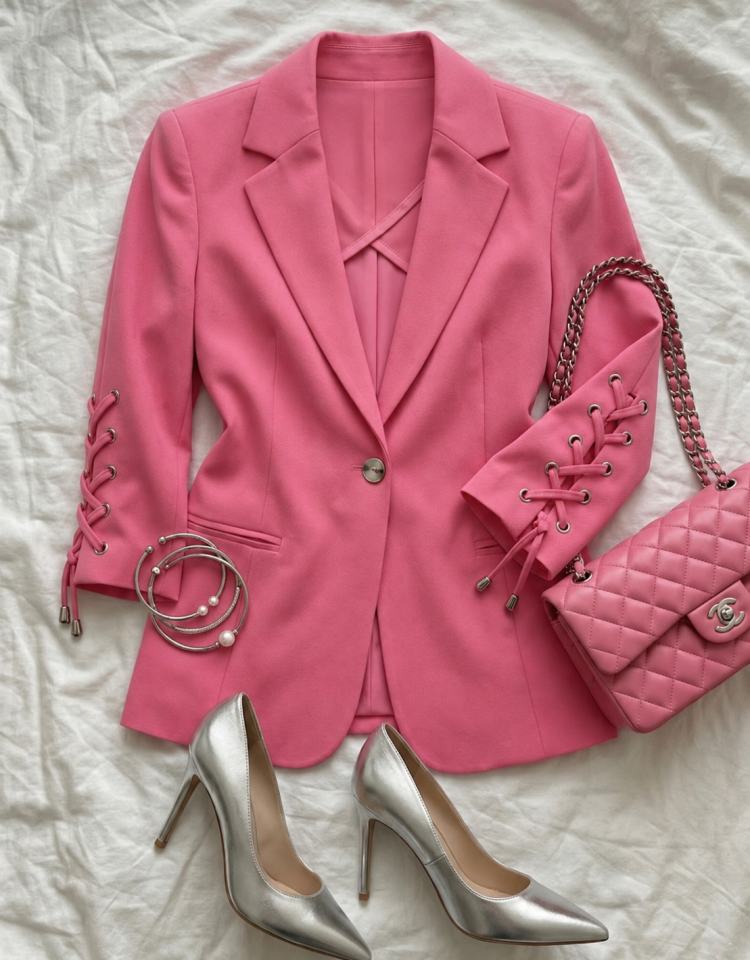 Mia Yazlık Blazer Ceket - PEMBE