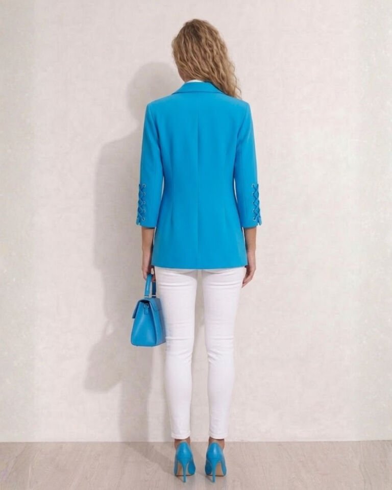 Mia Yazlık Blazer Ceket - SAKS MAVİ